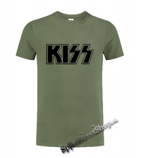 KISS - Logo - olivové pánske tričko
