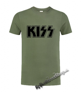 KISS - Logo - olivové pánske tričko