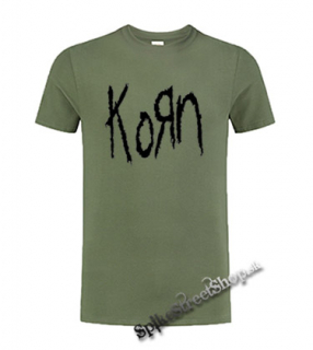 KORN - Original Logo - olivové pánske tričko