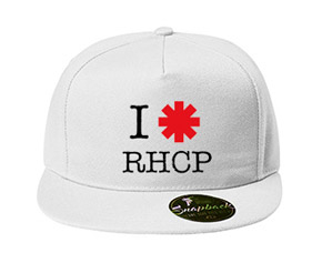 I LOVE RED HOT CHILI PEPPERS - biela šiltovka model "Snapback"