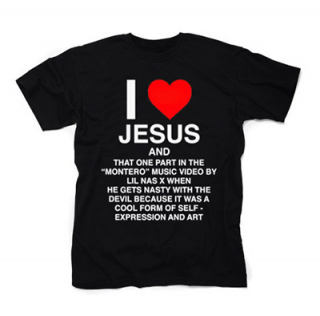 LIL NAS X - I Love Jesus - čierne detské tričko