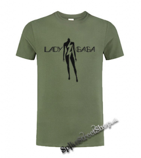 LADY GAGA - Logo - olivové pánske tričko