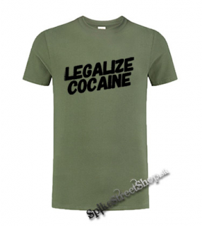LEGALIZE COCAINE - olivové pánske tričko