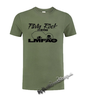 LMFAO - Party Rock - olivové pánske tričko