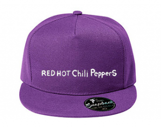 RED HOT CHILI PEPPERS - Written Logo White - fialová šiltovka model "Snapback"