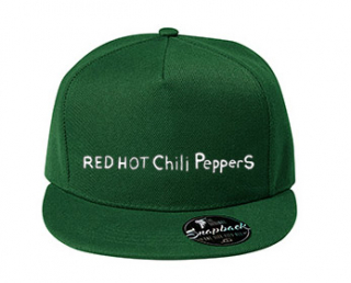 RED HOT CHILI PEPPERS - Written Logo - fľaškovozelená šiltovka model "Snapback"