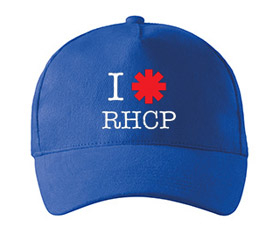 I LOVE RED HOT CHILI PEPPERS - kráľovská modrá šiltovka (-30%=AKCIA)