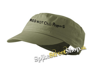 RED HOT CHILI PEPPERS - Written Logo - olivová šiltovka army cap