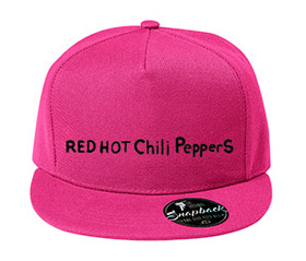 RED HOT CHILI PEPPERS - Written Logo - ružová šiltovka model "Snapback"