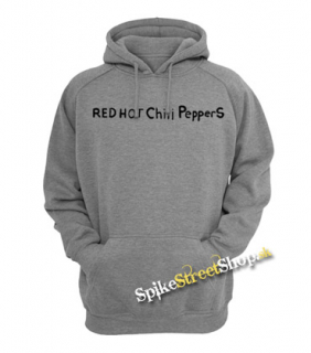 RED HOT CHILI PEPPERS - Written Logo By The Way - šedá pánska mikina