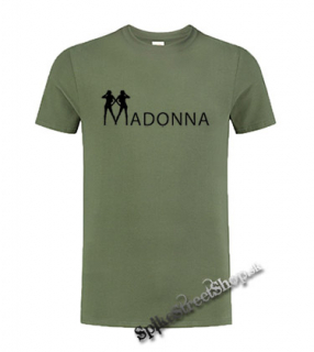 MADONNA - Logo - olivové pánske tričko