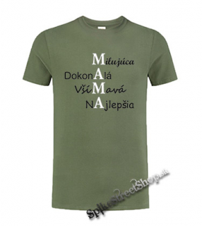MAMA - olivové pánske tričko