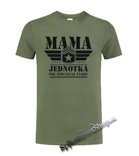 MAMA - Jednotka Pre Špeciálne Úlohy - olivové pánske tričko