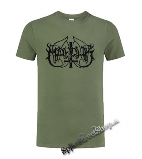 MARDUK - Logo Black - olivové pánske tričko