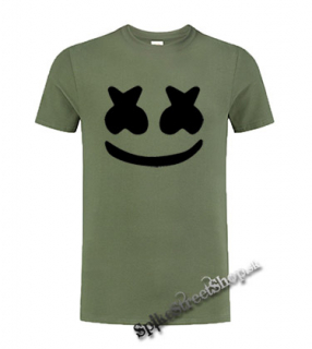MARSHALL - BW Smile - olivové pánske tričko