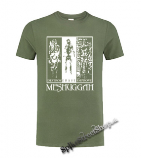 MESHUGGAH - Destroy Erase Improve - olivové pánske tričko