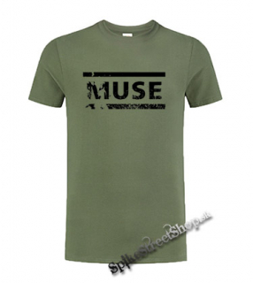 MUSE - Crash Logo - olivové pánske tričko
