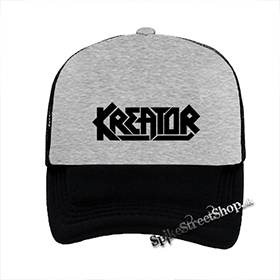 KREATOR - Logo Black - šedočierna sieťkovaná šiltovka model "Trucker"