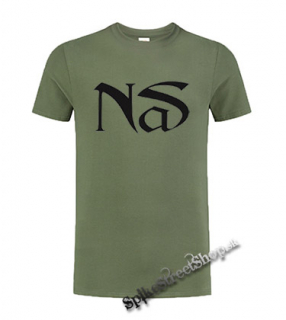 NAS - Logo Hip Hop Legend - olivové pánske tričko