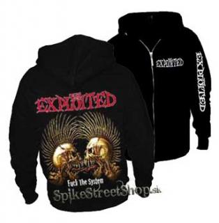 EXPLOITED - Fuck The System - čierna pánska mikina na zips
