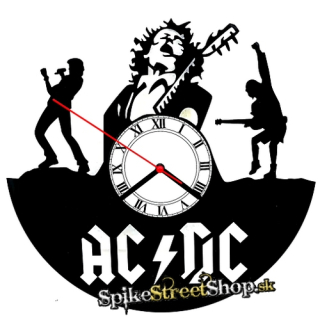 AC/DC - Angus & Silhouettes - vinylové nástenné hodiny