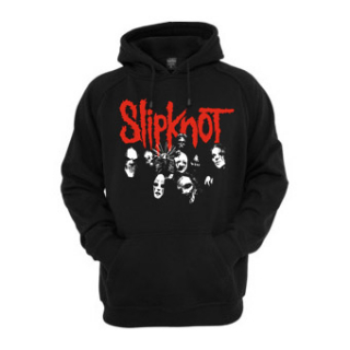 SLIPKNOT - Red Logo Band - čierna pánska mikina