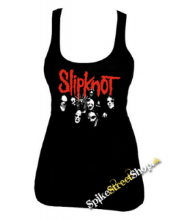 SLIPKNOT - Red Logo Band - Ladies Vest Top