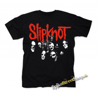 SLIPKNOT - Red Logo Band - pánske tričko