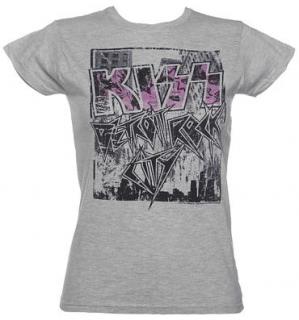 KISS - Detroit Skinny Fit - sivé dámske tričko