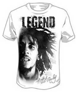 BOB MARLEY - Legend Ladies Skinny Fit - biele dámske tričko