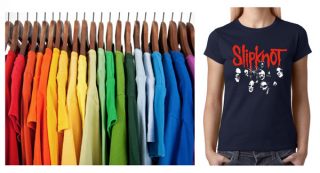 SLIPKNOT - Red Logo Band - farebné dámske tričko