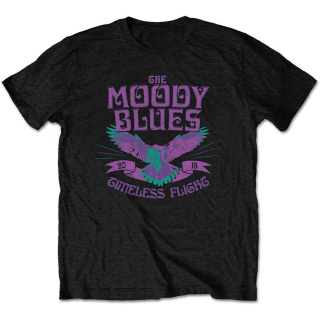 MOODLY BLUES - Timeless Flight - čierne pánske tričko