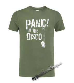 PANIC AT THE DISCO - Logo - olivové pánske tričko