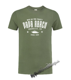 PAPA ROACH - Vacaville Since 1993 - olivové pánske tričko
