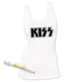 KISS - Logo Black - Ladies Vest Top - biele