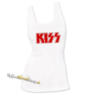 KISS - Logo Red - Ladies Vest Top - biele