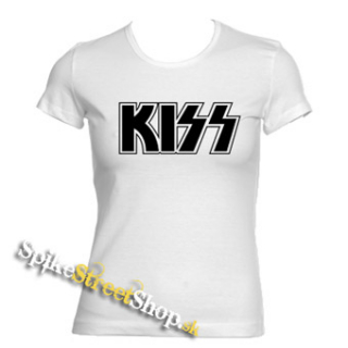 KISS - Logo Black - biele dámske tričko