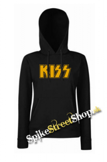KISS - Logo Yellow - čierna dámska mikina