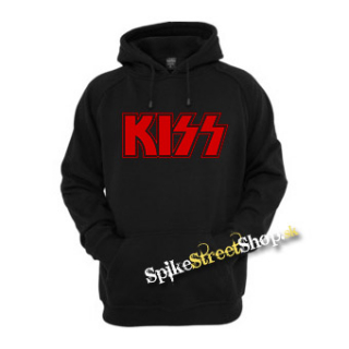 KISS - Logo Red - čierna pánska mikina