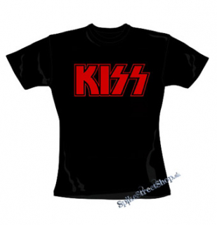 KISS - Logo Red - čierne dámske tričko