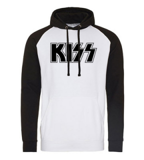 KISS - Logo Black - čiernobiela pánska mikina