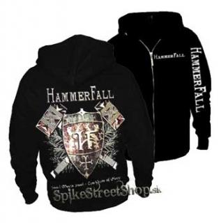 HAMMERFALL - Steel Meets Steel - čierna pánska mikina na zips