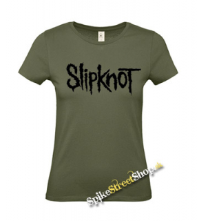 SLIPKNOT - Logo - khaki dámske tričko