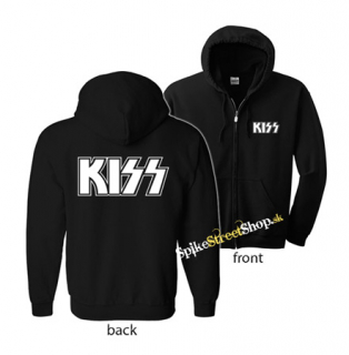 KISS - Logo White - mikina na zips