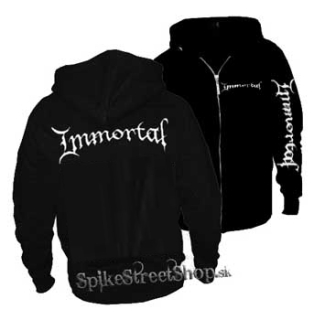 IMMORTAL - Logo - čierna pánska mikina na zips