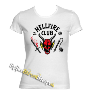 STRANGER THINGS - Hellfire Club - biele dámske tričko