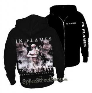 IN FLAMES - Reroute To Remain - čierna pánska mikina na zips