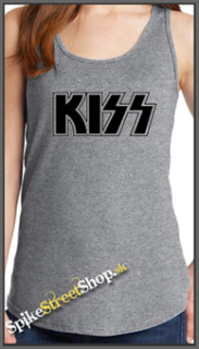 KISS - Logo Black - Ladies Vest Top - šedé