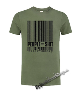 PEOPLE SHIT - olivové pánske tričko