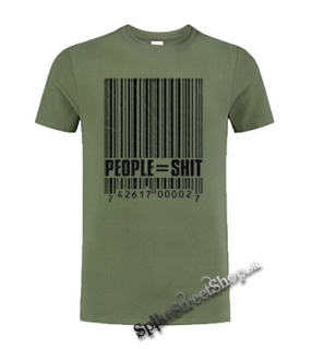 PEOPLE SHIT - olivové pánske tričko